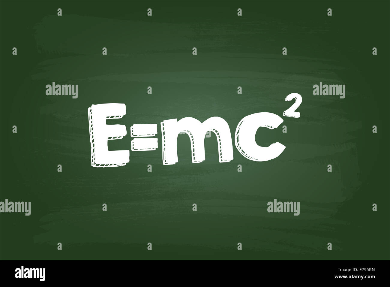 Einstein Teoria della relatività Formula sulla lavagna Foto Stock