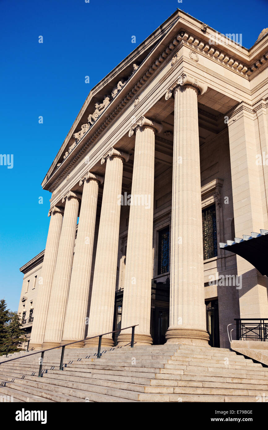 Manitoba Legislative Building nel centro di Winnipeg Foto Stock