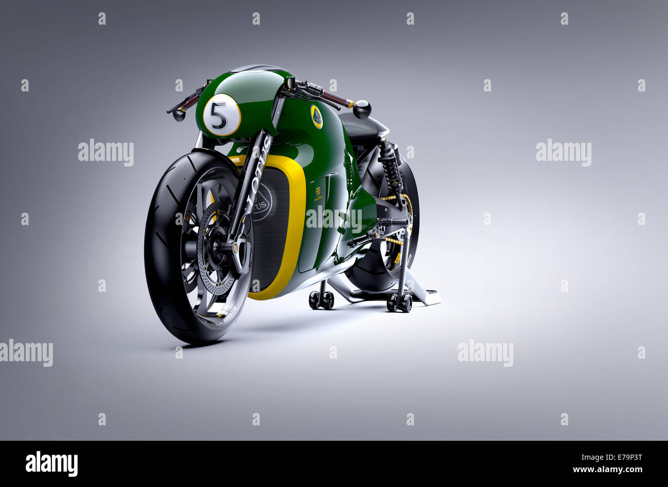 Essenzialmente una Lotus solo di nome, la Lotus C-01 motocicletta è un 400 lb 200 cavalli razzo di cavallo progettato da un team di Germania prestazioni Kodewa Motocicli e gruppo Holzer e designer tedesco Daniel Simon, famoso per il suo lavoro con Buga Foto Stock