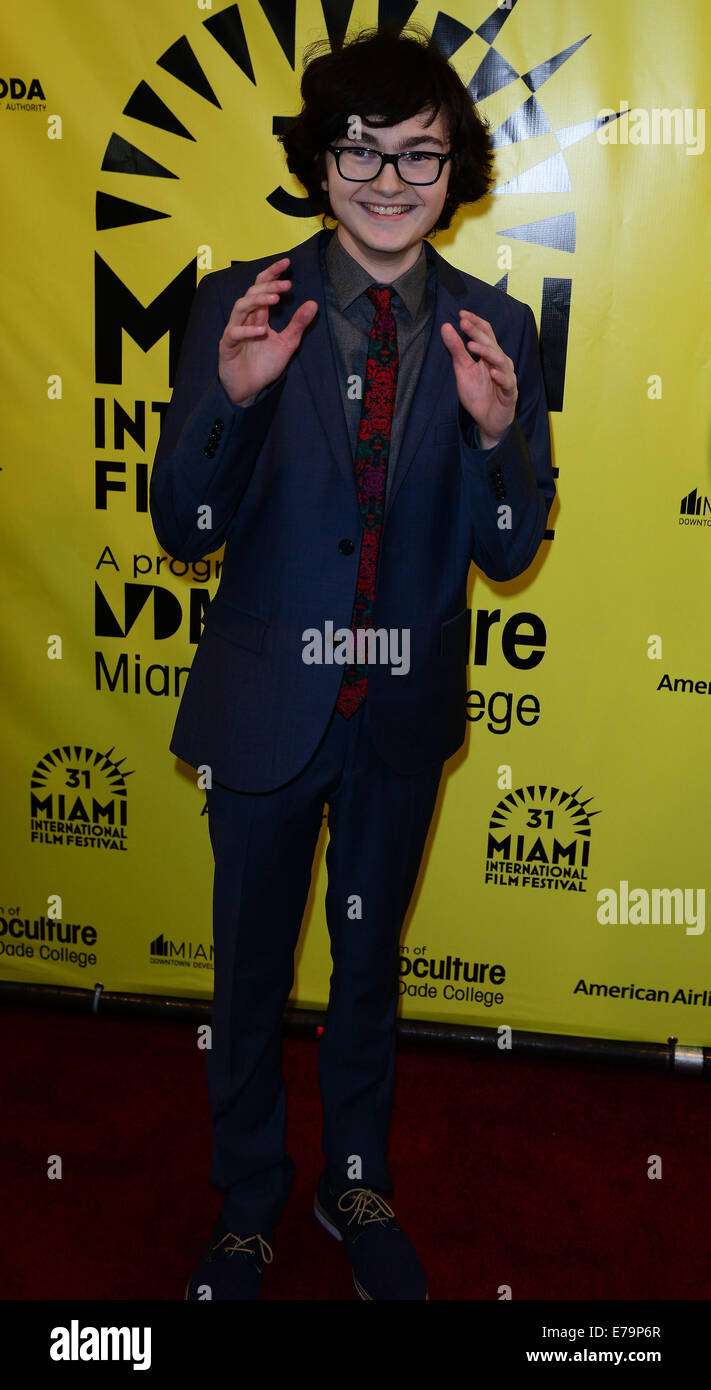 Miami International Film Festival (QFIP) 2014 - Elsa & Fred - Premiere con: Jared Gilman dove: Miami, Florida, Stati Uniti quando: 07 Mar 2014 Foto Stock