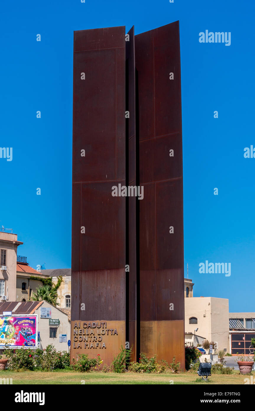 Monumento alle vittime della lotta contro la mafia. Monumento ai caduti nella lotta contro la mafia. Foto Stock