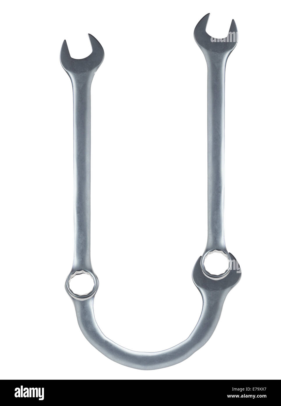 Lettera U fatta di chiavi Foto Stock