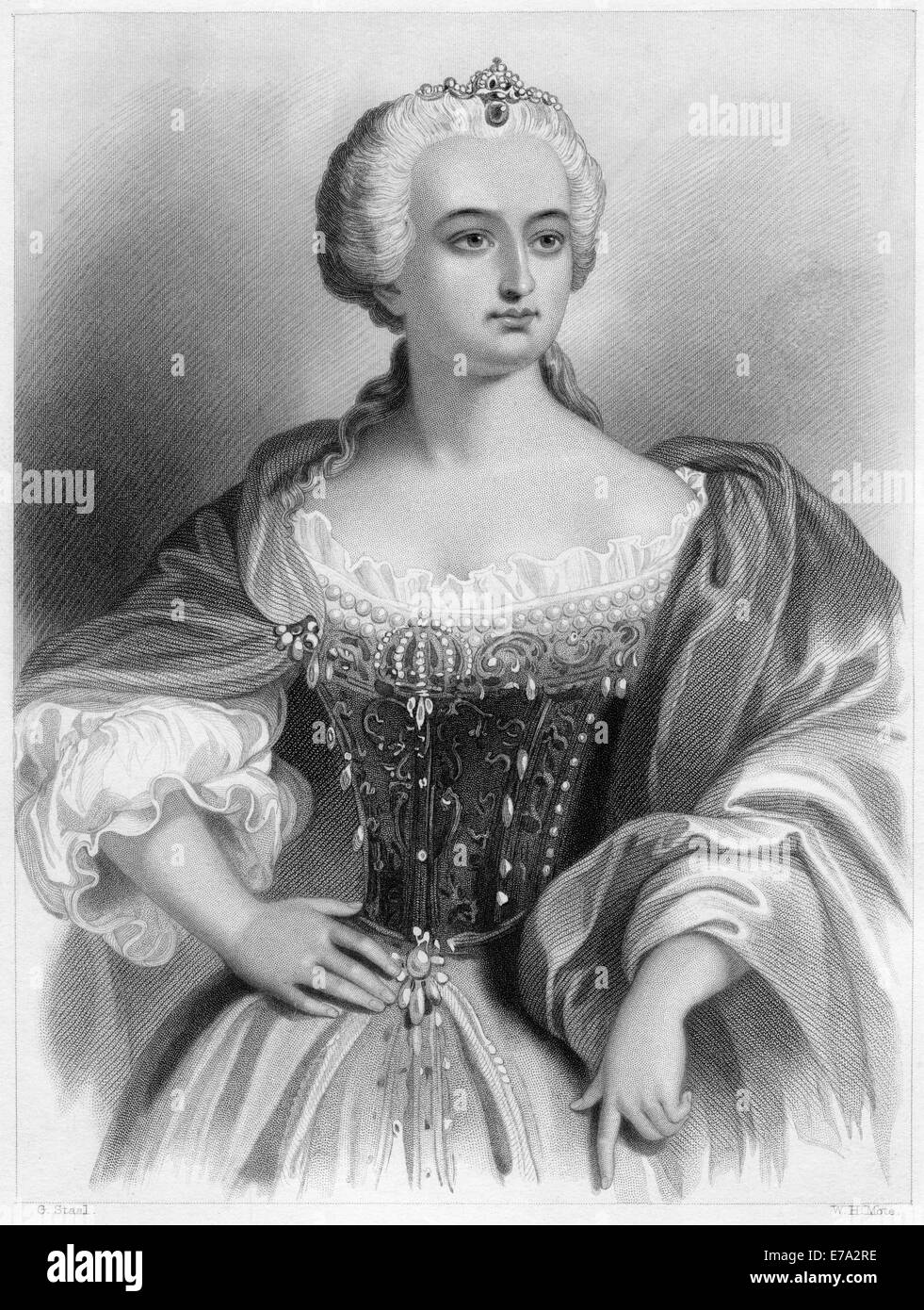 Maria Theresa (1717-1780), l'Arciduchessa d'Austria, regina di Ungheria e di Boemia, Ritratto Foto Stock