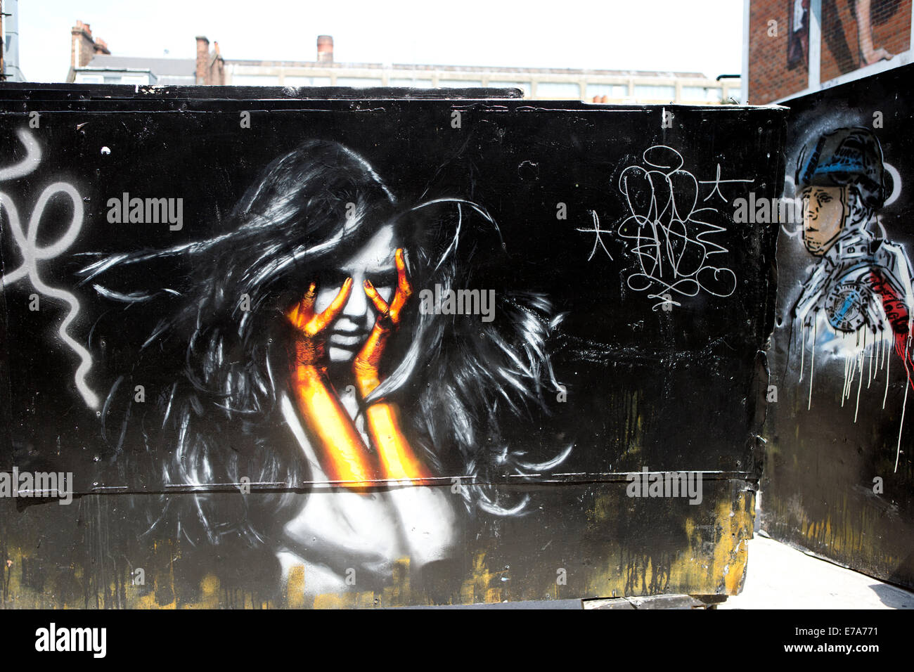 Snik pittura, Hanbury Street, Londra, REGNO UNITO, E1 Foto Stock