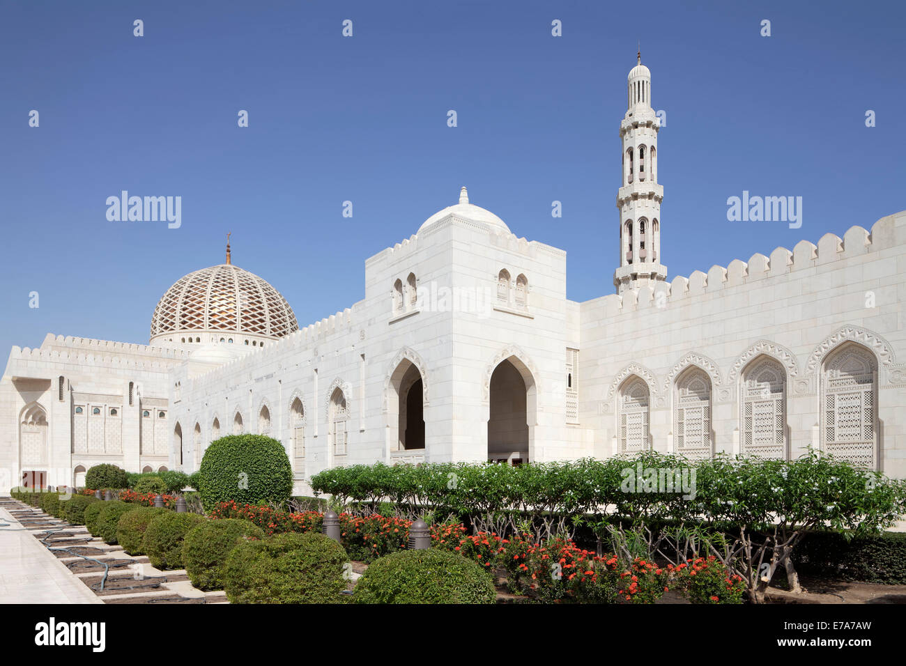 Sultan Qaboos Grande Moschea, Muscat Oman Foto Stock