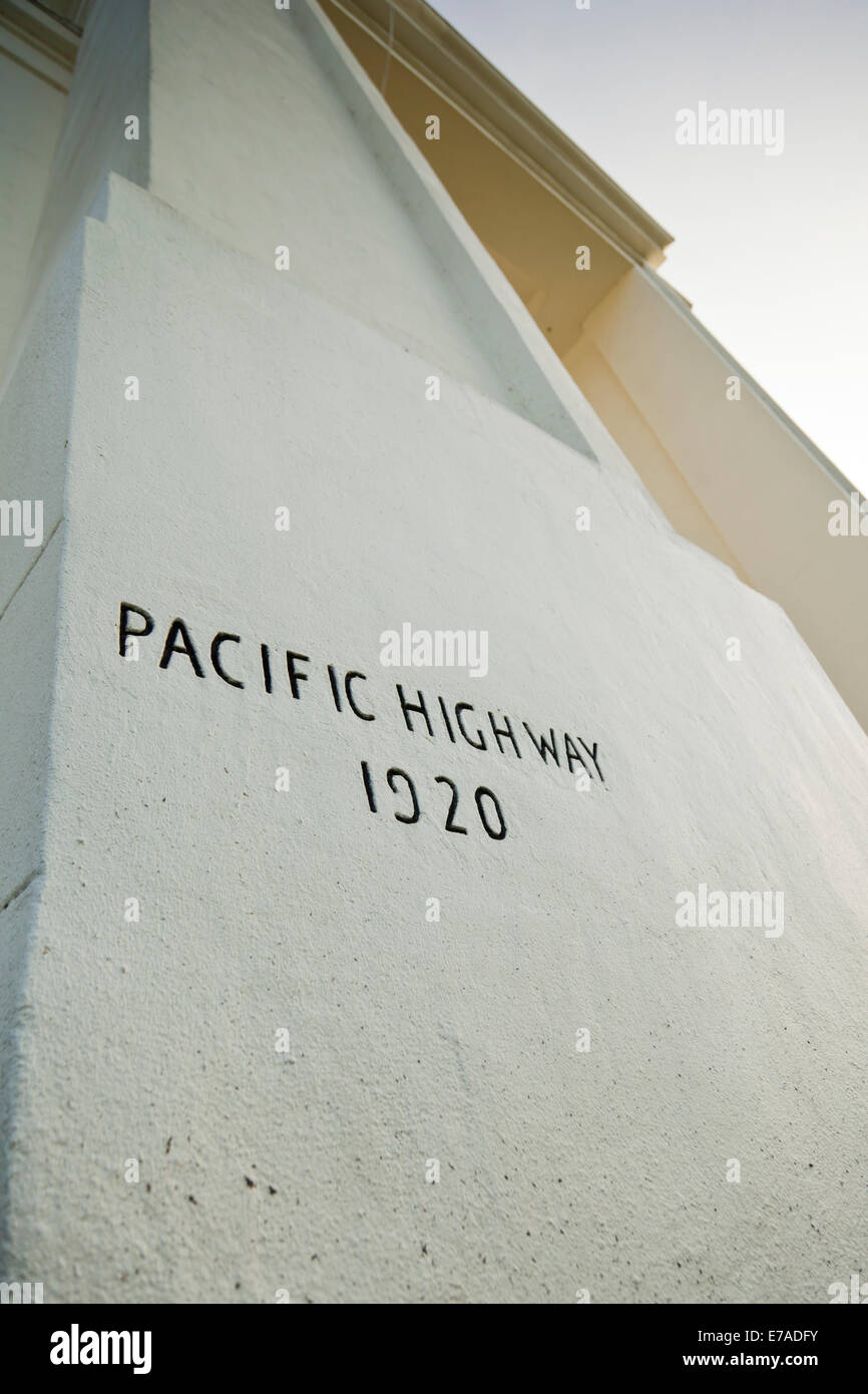L'Arco della Pace in USA/confine canadese che segna l'inizio della Pacific Coast Highway Foto Stock
