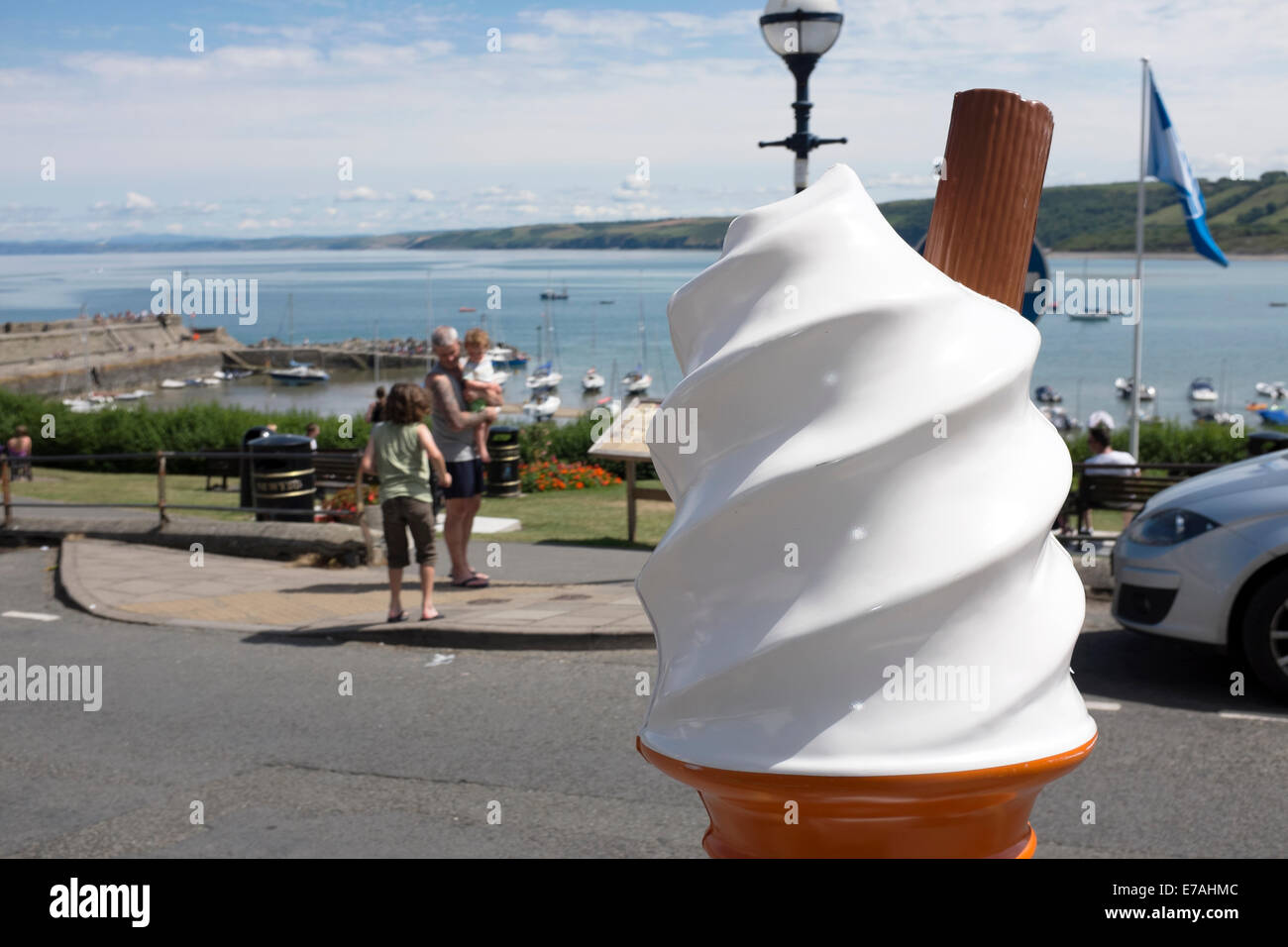 Calda Estate Gelato mare spiaggia vacanze in famiglia Foto Stock