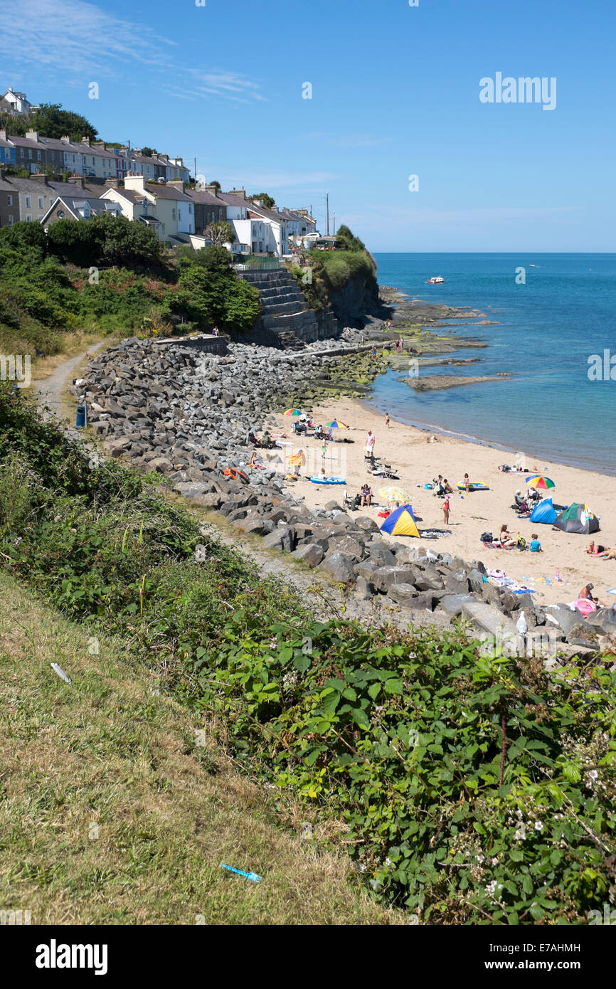 Nuova banchina Galles Estate Tempo occupata Blue Sky vacanza a caldo Foto Stock
