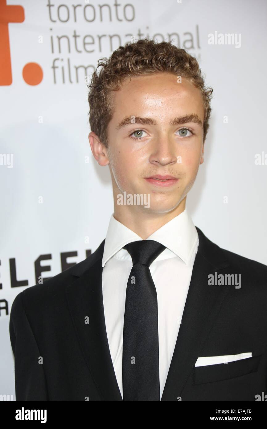 Toronto, Canada. 09Sep, 2014. Attore Evan Bird assiste la premiere di 'Maps alle stelle" durante la 39a Toronto International Film Festival (TIFF) a Toronto, Canada, 09 settembre 2014. Foto: Hubert Boesl - nessun filo SERVICE -/dpa/Alamy Live News Foto Stock