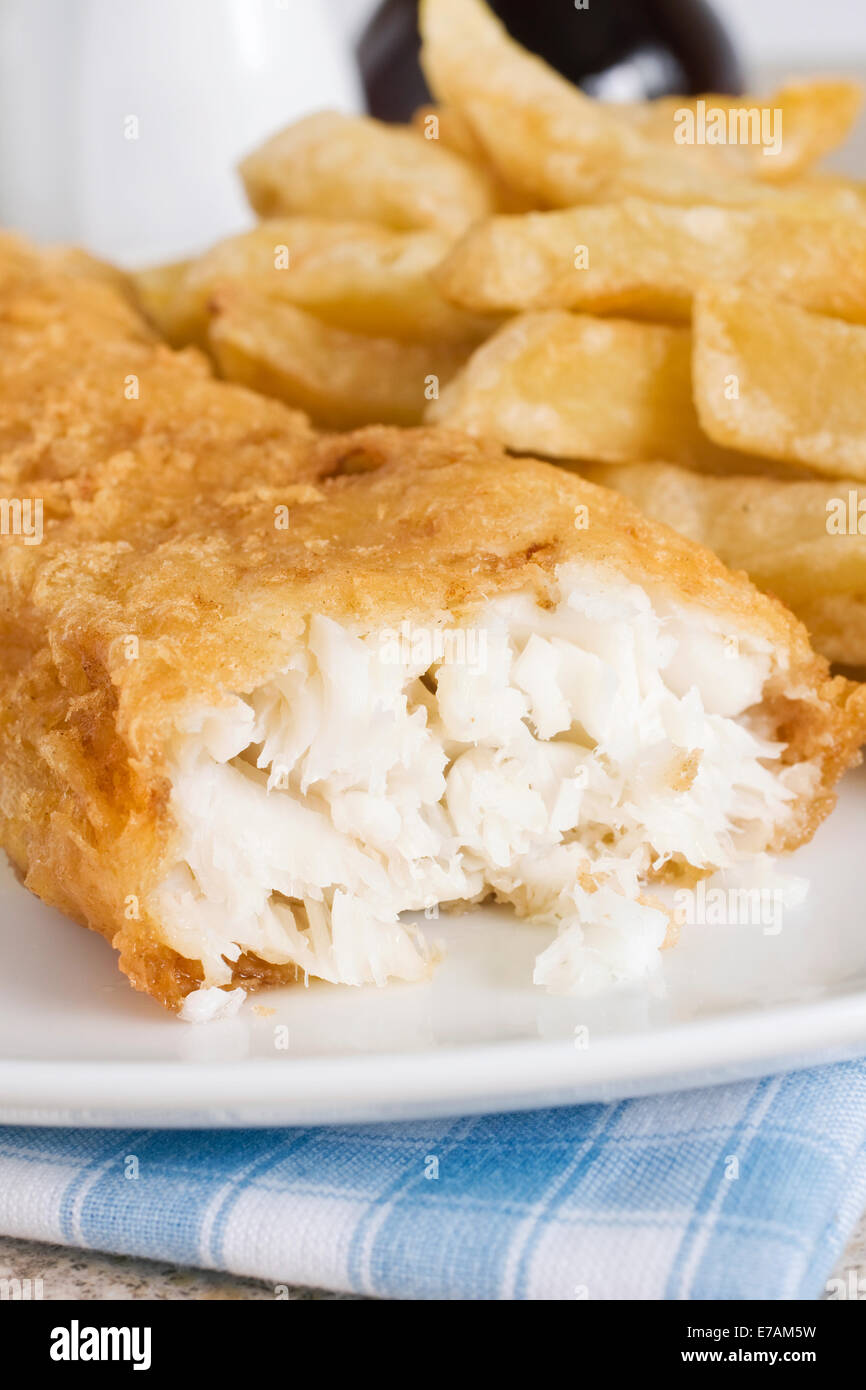 British chip shop pesce e patatine fritte Foto Stock