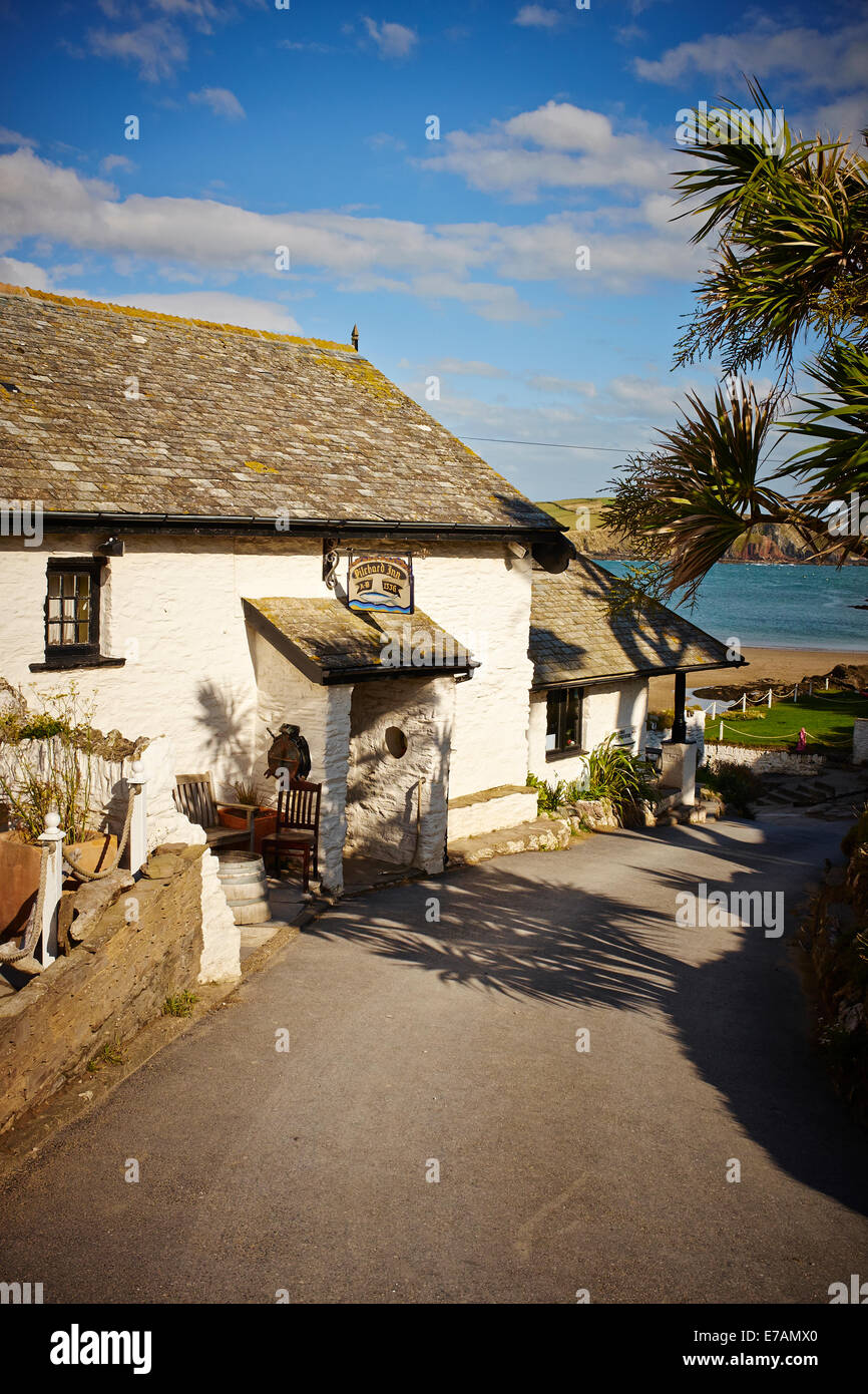 La Sardella Inn, Burgh Island, Bigbury sul mare, South Devon, Inghilterra, Regno Unito. Foto Stock