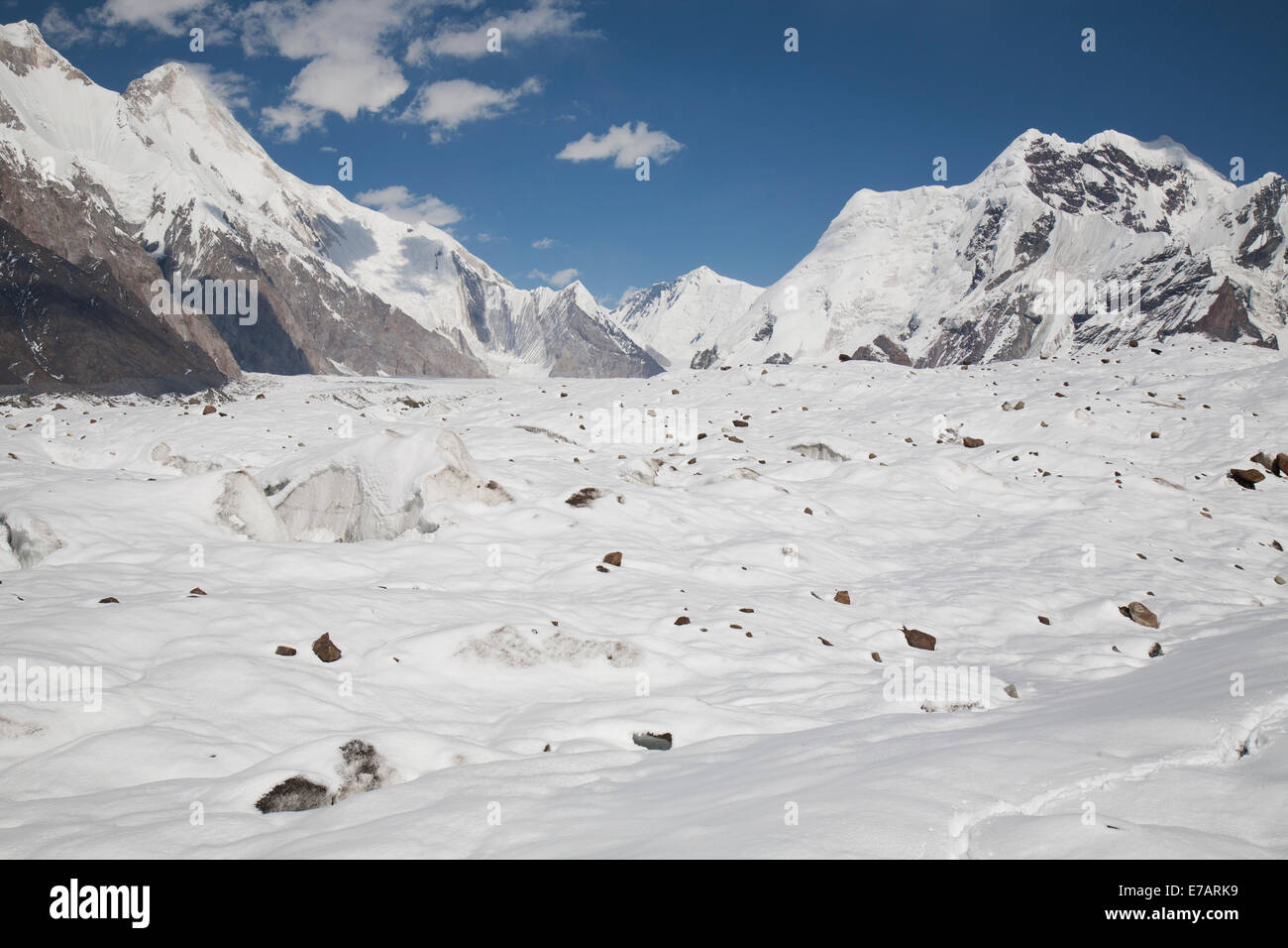 Sud Inylchek Glacier, Kirghizistan. Foto Stock