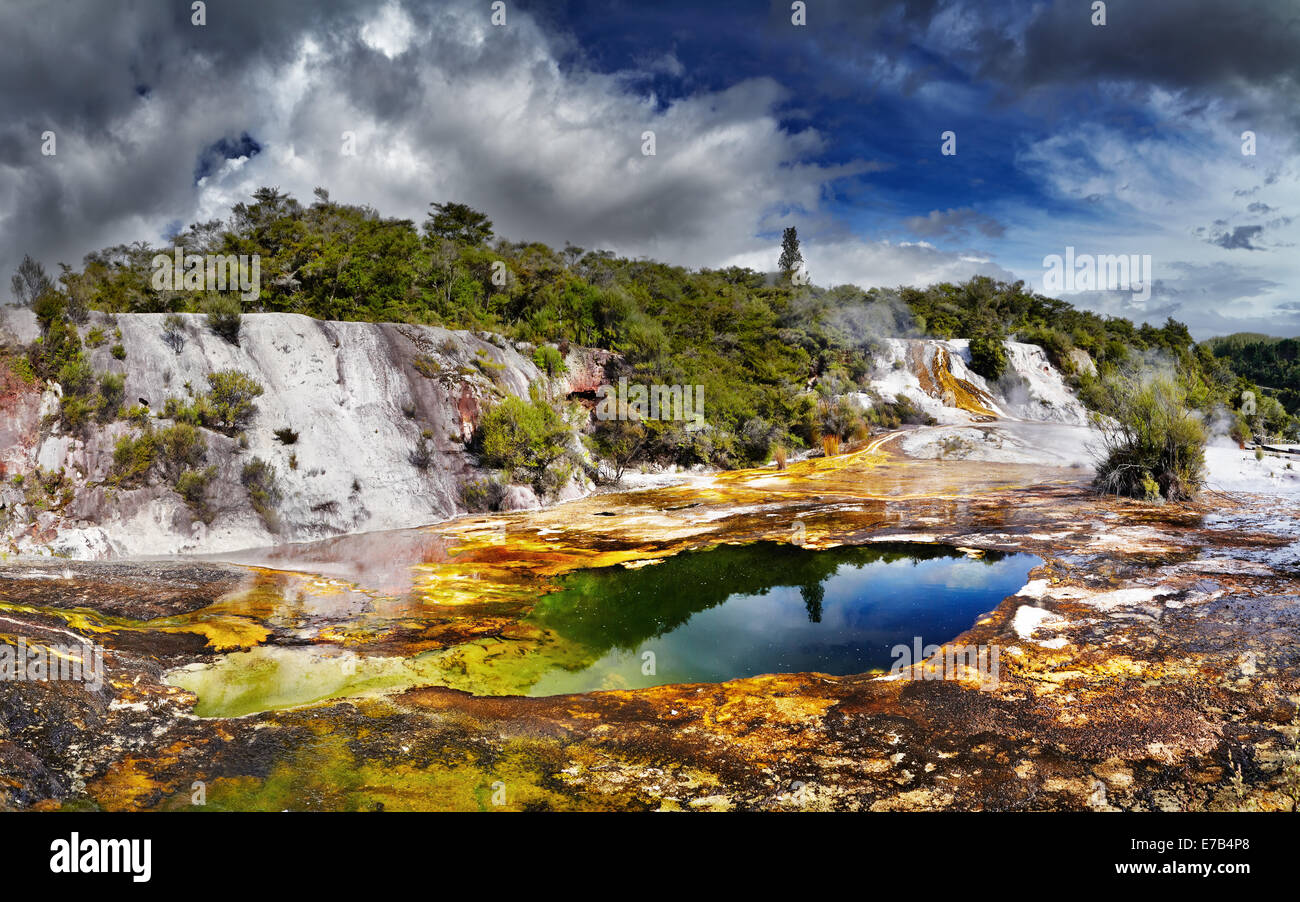 Orakei Korako geotermal area, Nuova Zelanda Foto Stock