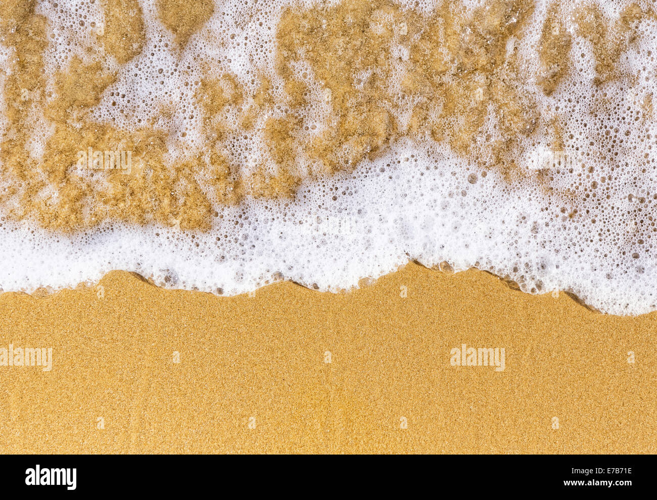 Chiudere in alto mare di sabbia naturale vista superiore Foto Stock