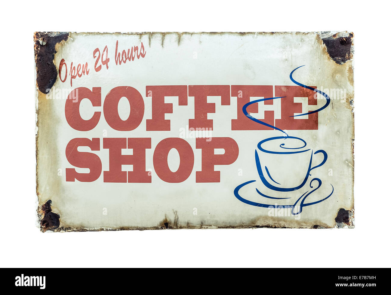 Vintage Coffee Shop segno Foto Stock