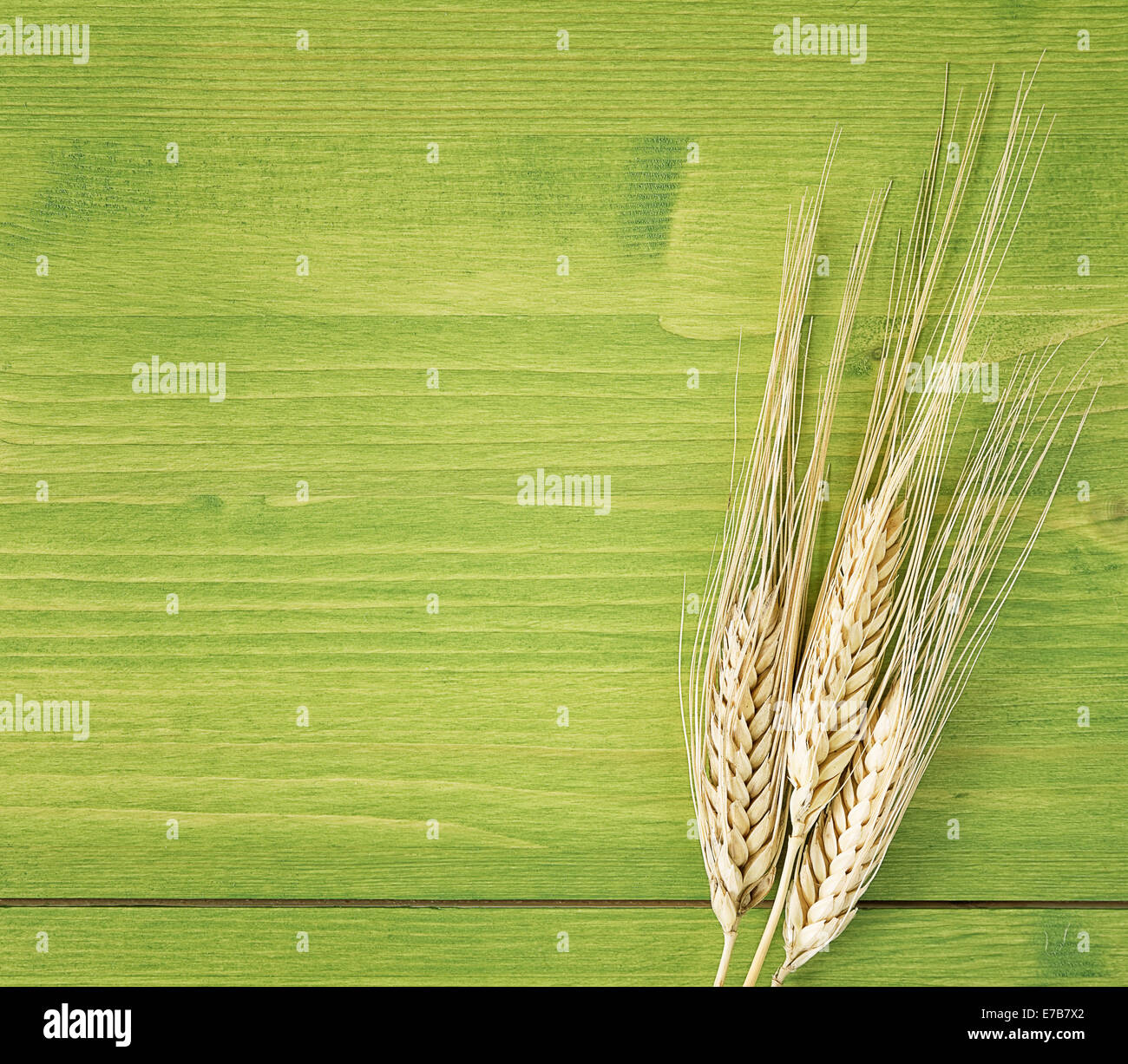 Close up spiga del granoturco sul tavolo di legno Foto Stock