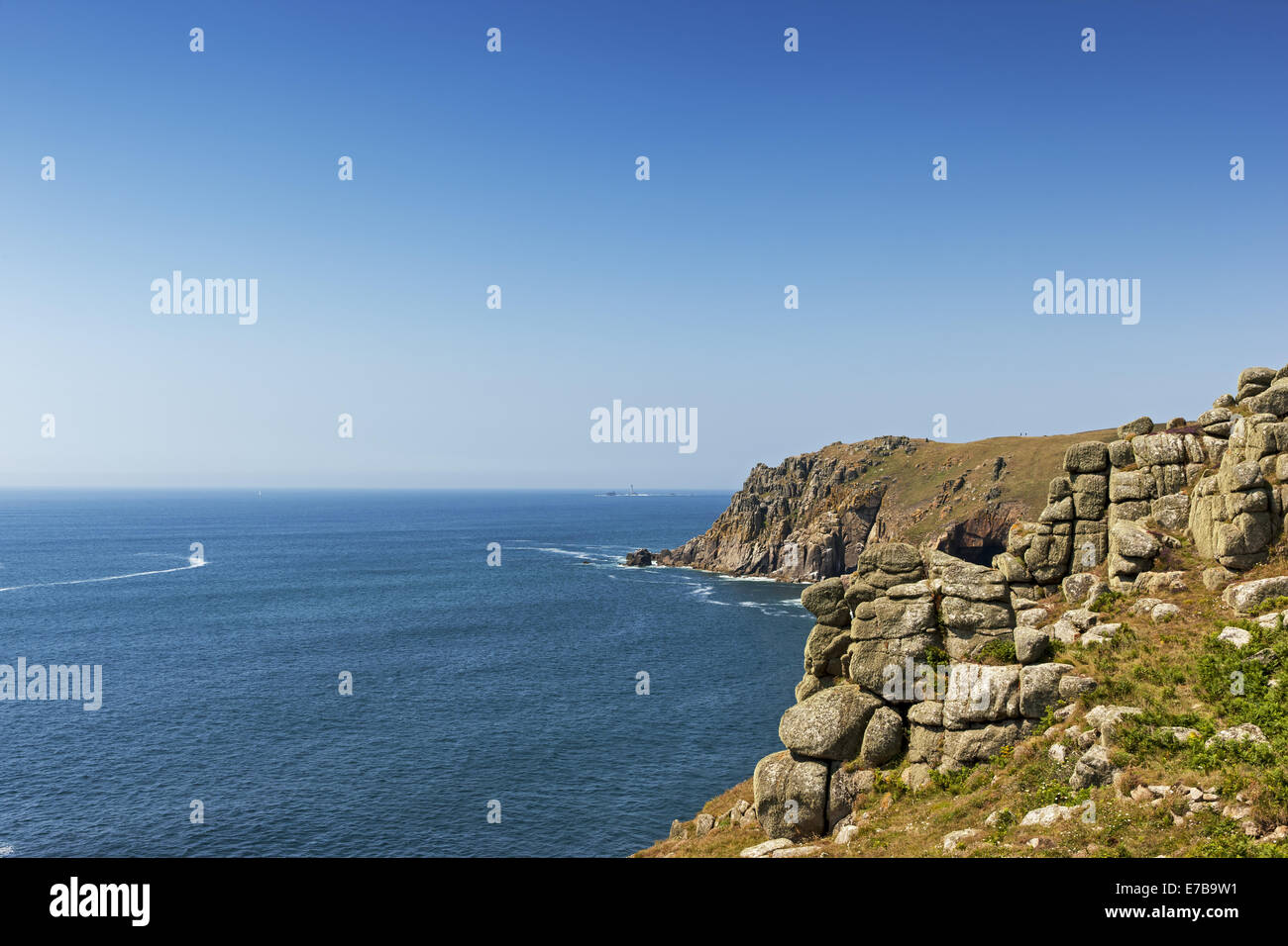 South West Coast Path, Nanijizal Foto Stock