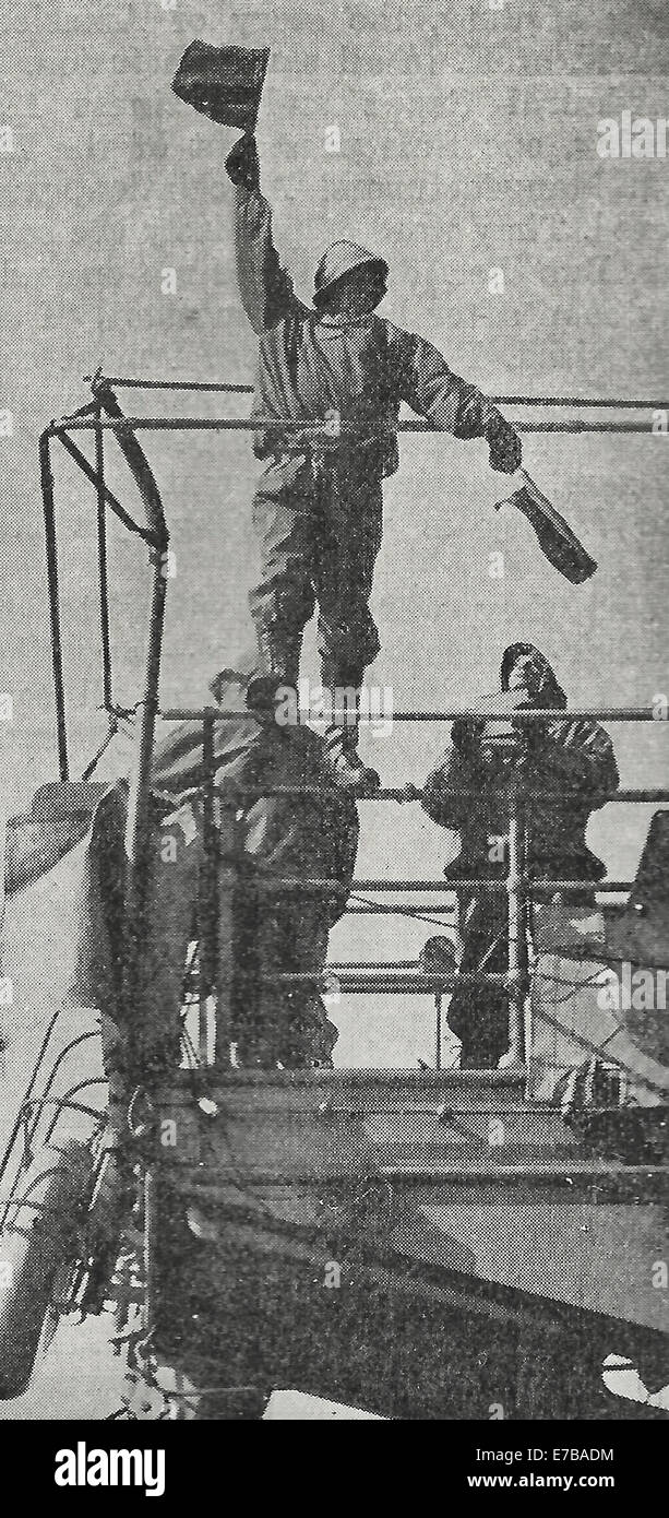 Mantenere caldo al Mare - nuova marina invernali vestito - USA I Guerra Mondiale 1917 Foto Stock