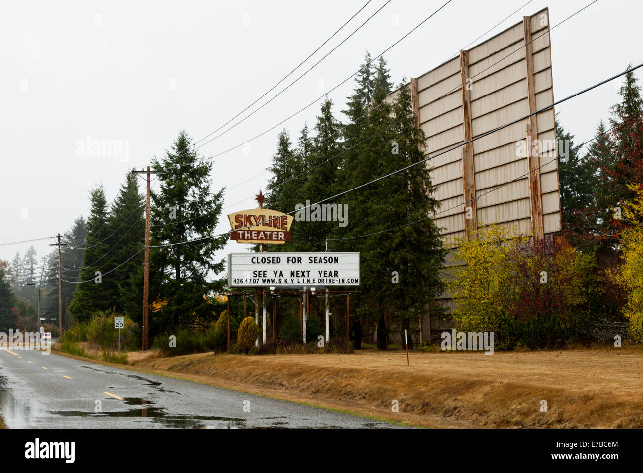 Skyline Theatre, Pacific Coast Highway Shelton, WA 98584, Stati Uniti Foto Stock