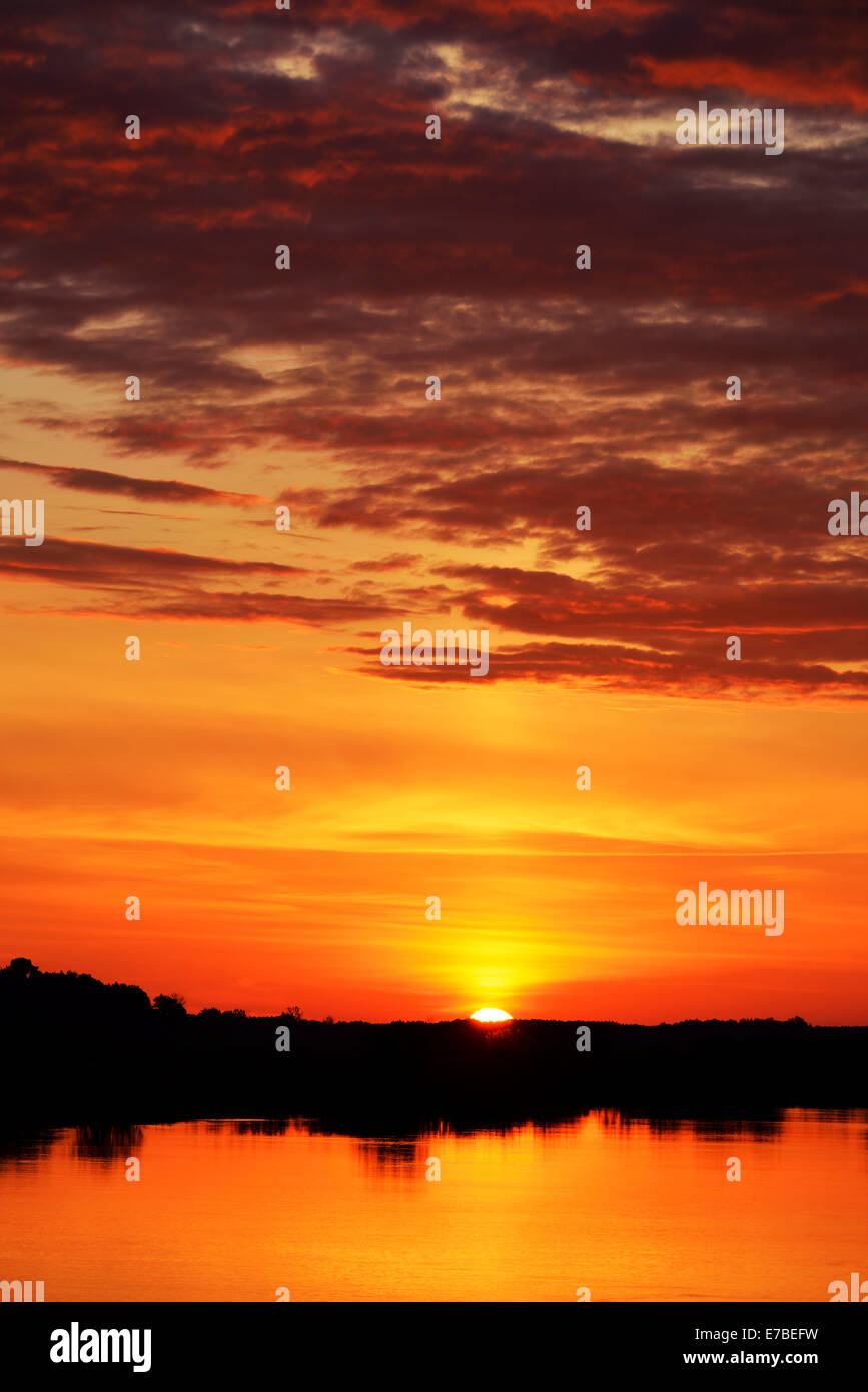 Sunrise, Biebrza National Park, Voivodato Podlaskie, Polonia Foto Stock