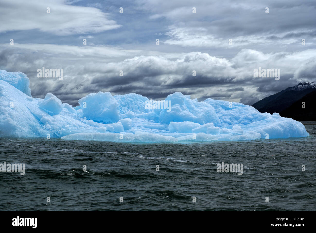 Ghiacciai floating nell'oceano della Laguna San Rafael in Cile Foto Stock