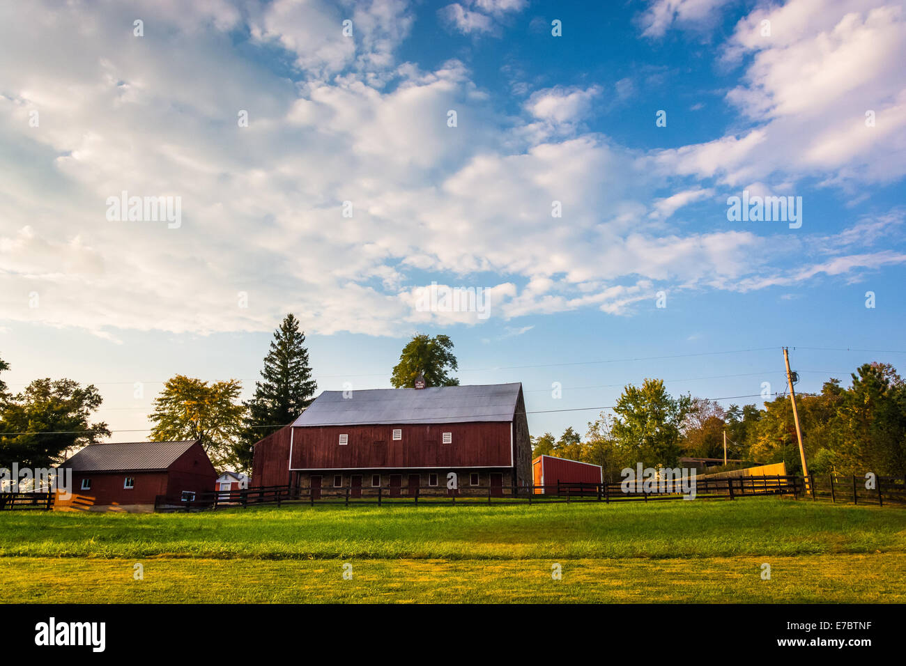 Fienile in una fattoria rurale della contea di Adams, Pennsylvania. Foto Stock