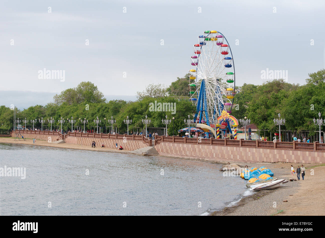 Argine a Vladivostok, Mare del Giappone, Estremo Oriente, di Primorye, Russia Foto Stock