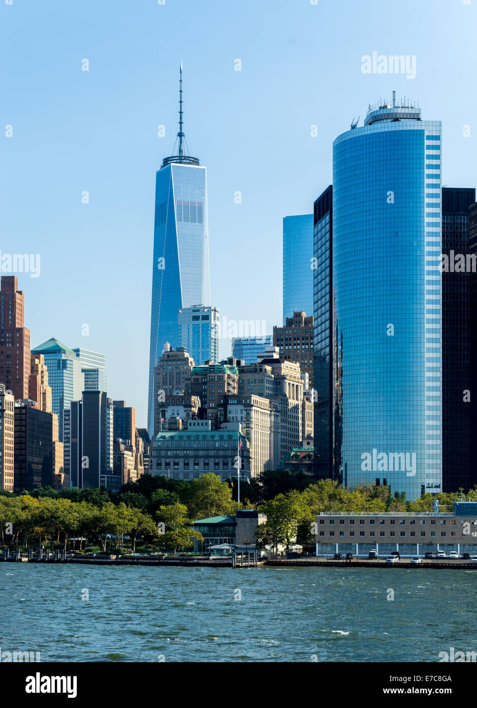 Una vista del nuovo One World Trace Center a New York City. Foto Stock