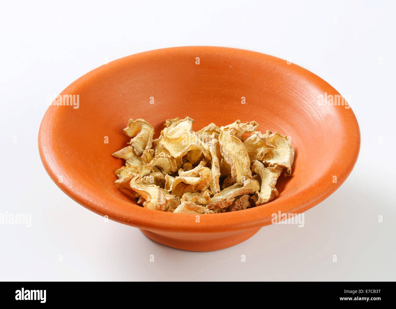 Essiccato a fette sottili di radice di zenzero Foto Stock