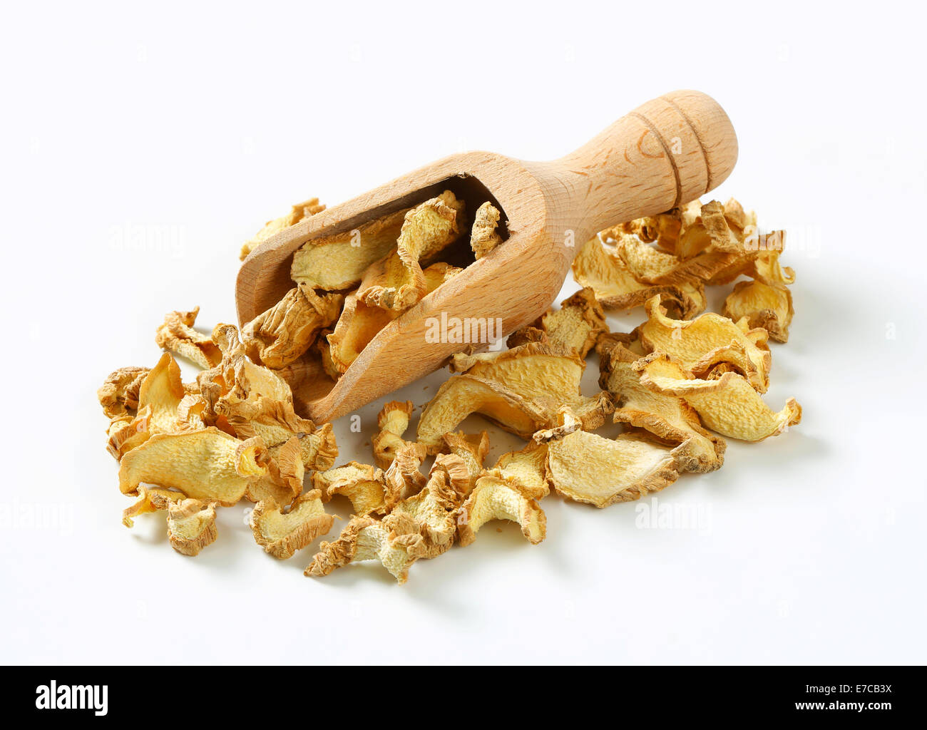 Essiccato a fette sottili di radice di zenzero Foto Stock