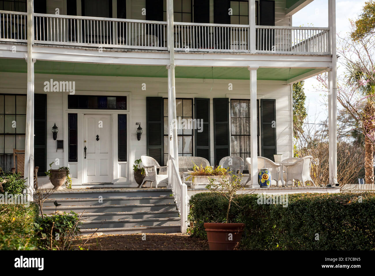 Casa Lesesne (1860) situato sulla strada del centro nel quartiere storico di Fernandina Beach è una delle più antiche case in Amelia Island. Foto Stock