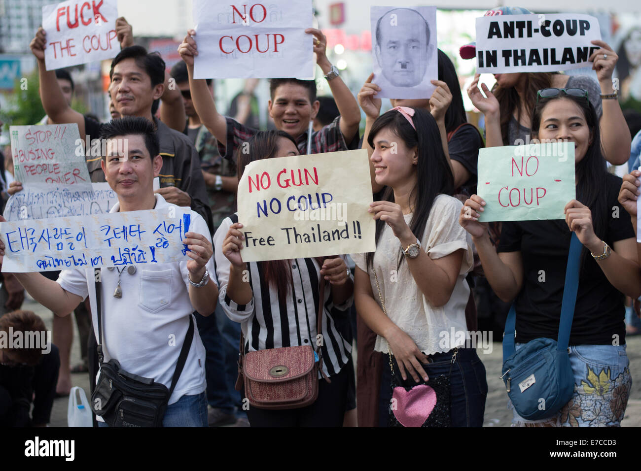 Anti colpo di stato in Tailandia Foto Stock