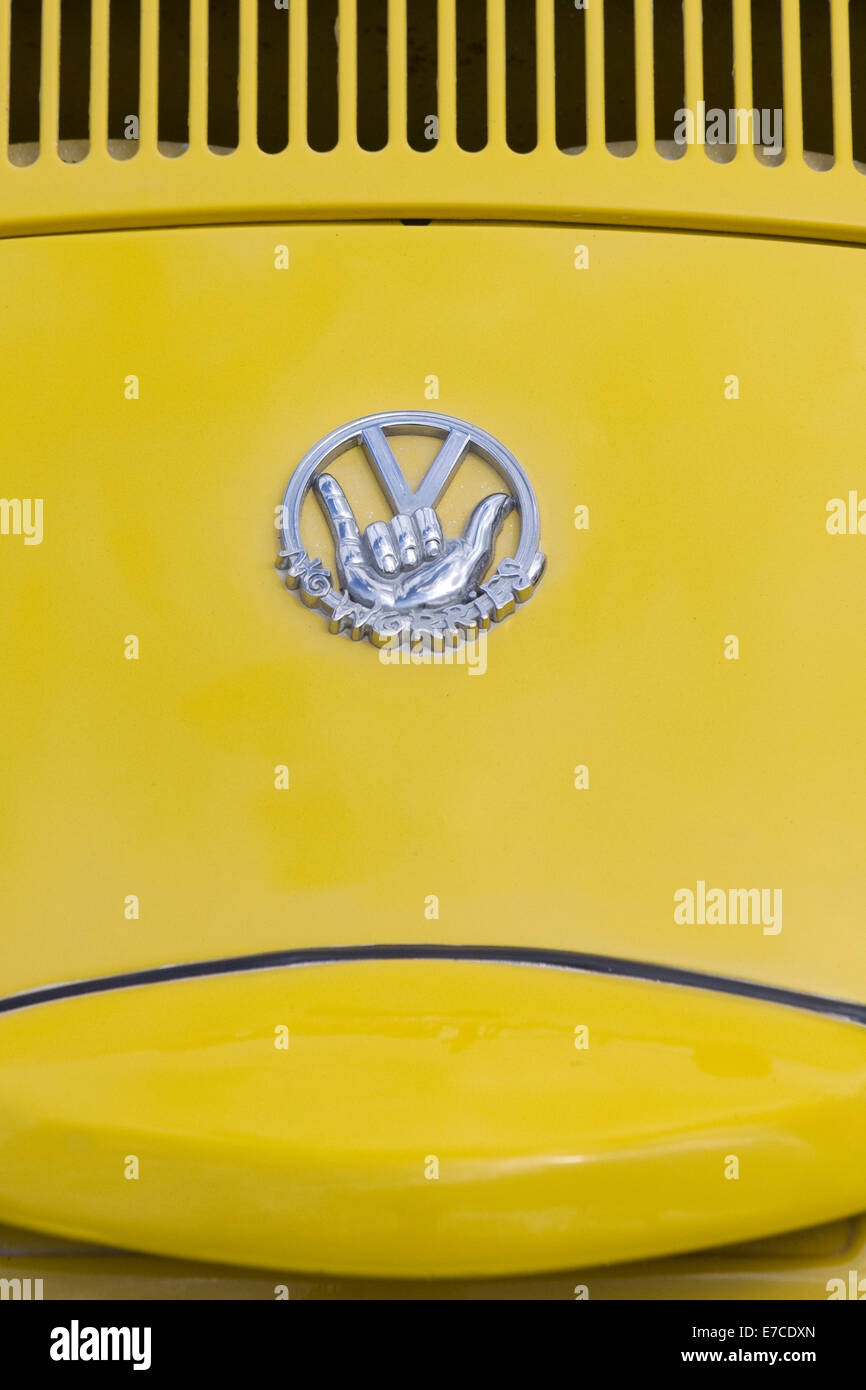 VW Volkswagen maggiolino 'nessuna preoccupazione' abstract Foto Stock