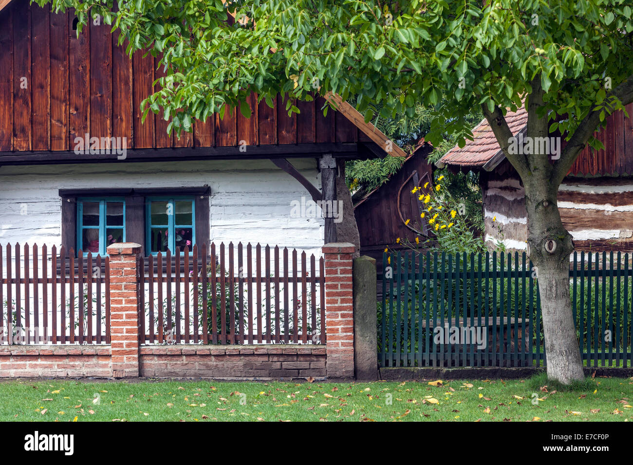 Museo all'aperto di architettura popolare Prerov nad Labem Casa rurale Repubblica Ceca Foto Stock