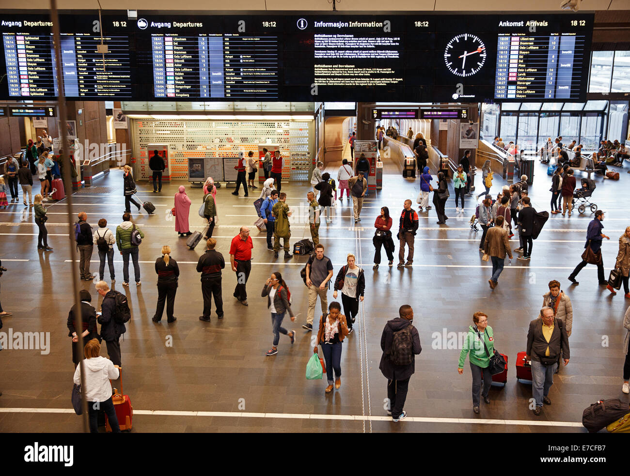 Oslo stazione centrale Foto Stock