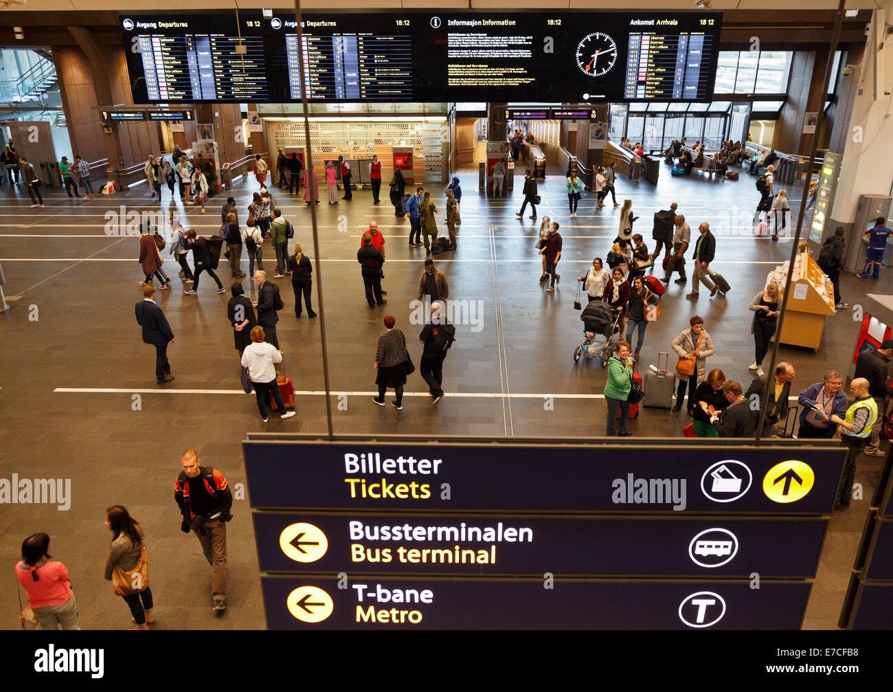 Oslo stazione centrale Foto Stock