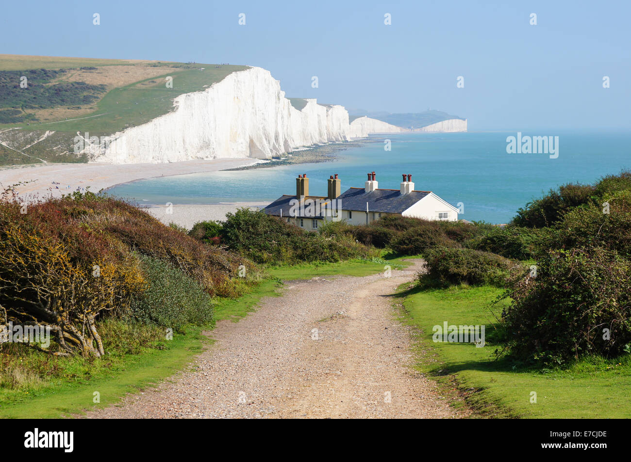 Seven Sisters scogliere vicino Seaford East Sussex Inghilterra Regno Unito REGNO UNITO Foto Stock