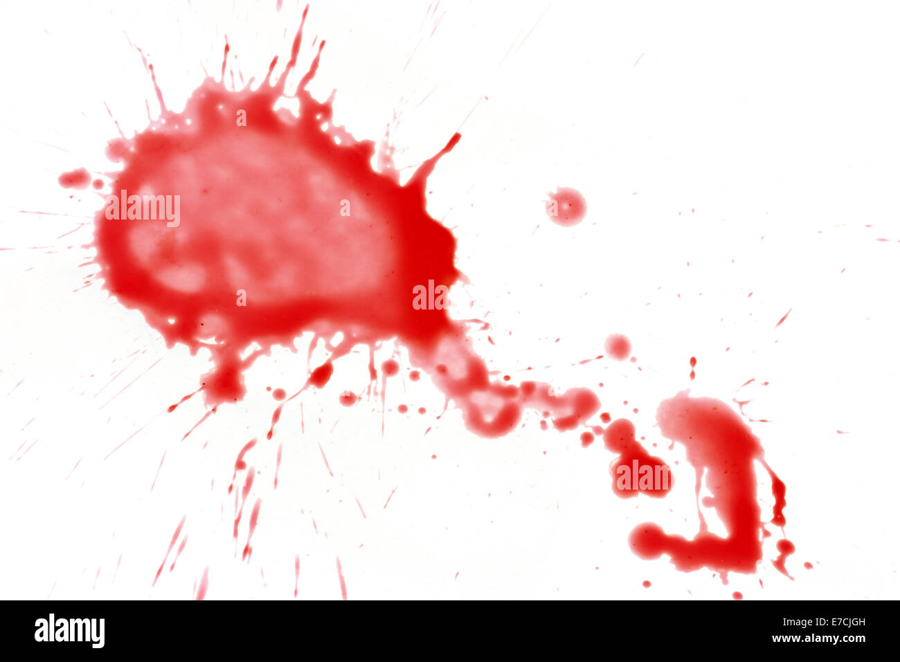 Rosso gli spruzzi di vernice Foto Stock