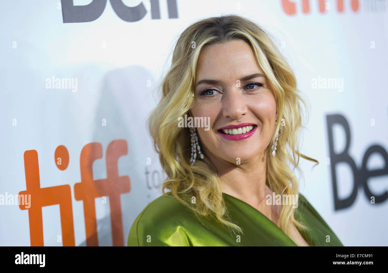 Toronto, Canada. Xiii Sep, 2014. L'attrice Kate Winslet assiste la premiere del film "Un po' di caos" durante il 2014 Toronto International Film Festival di Toronto, Canada, sul Sett. 13, 2014. © Zou Zheng/Xinhua/Alamy Live News Foto Stock