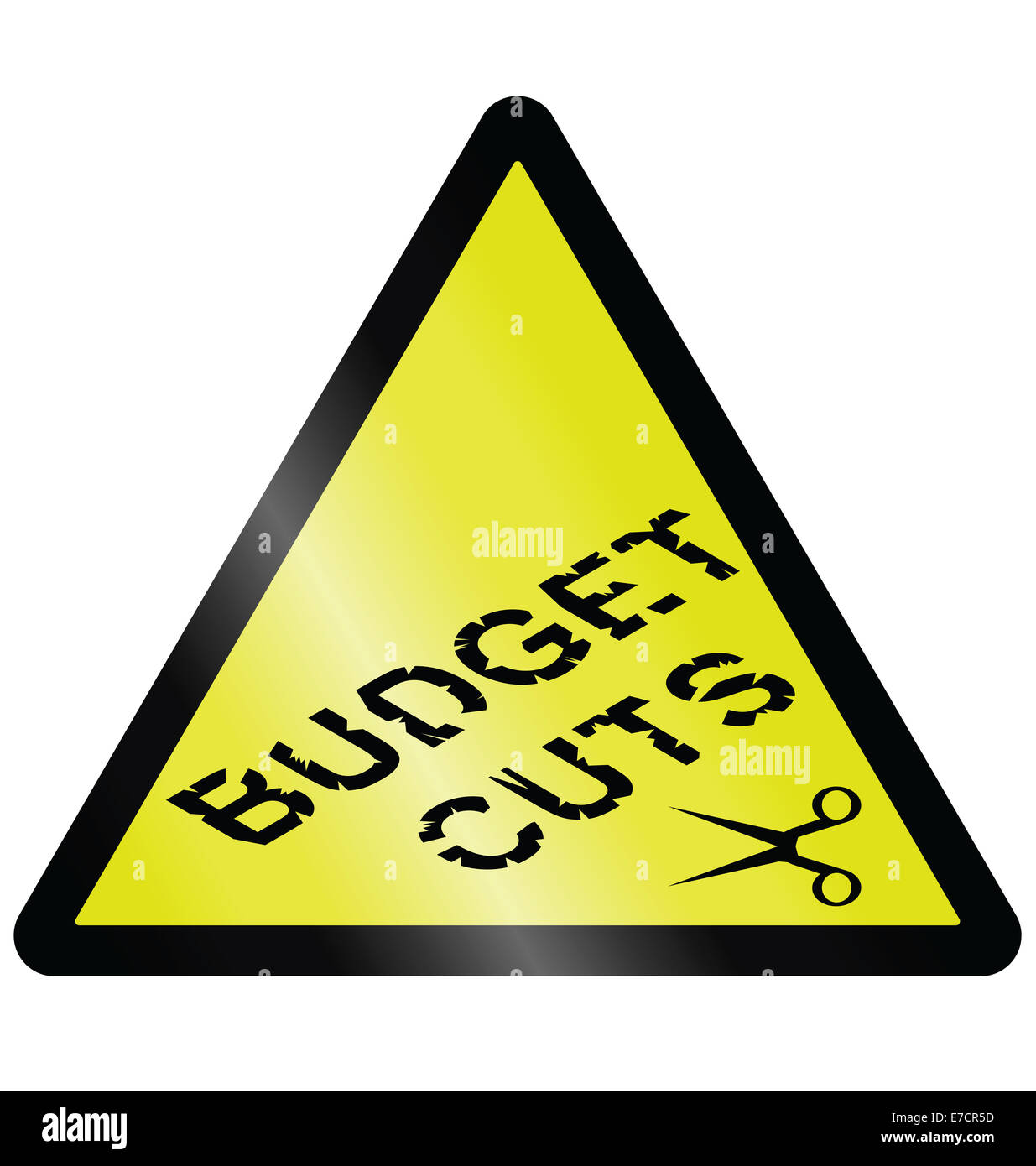La spesa pubblica tagli di bilancio luci di avvertimento pericolo Foto Stock