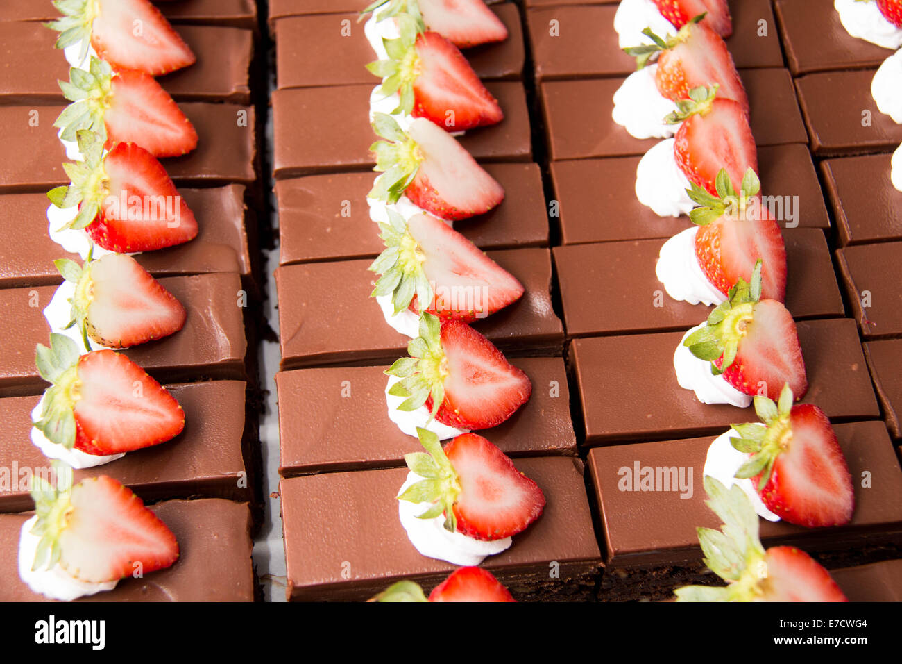 Mini torta al cioccolato è molto deliziosa. Foto Stock