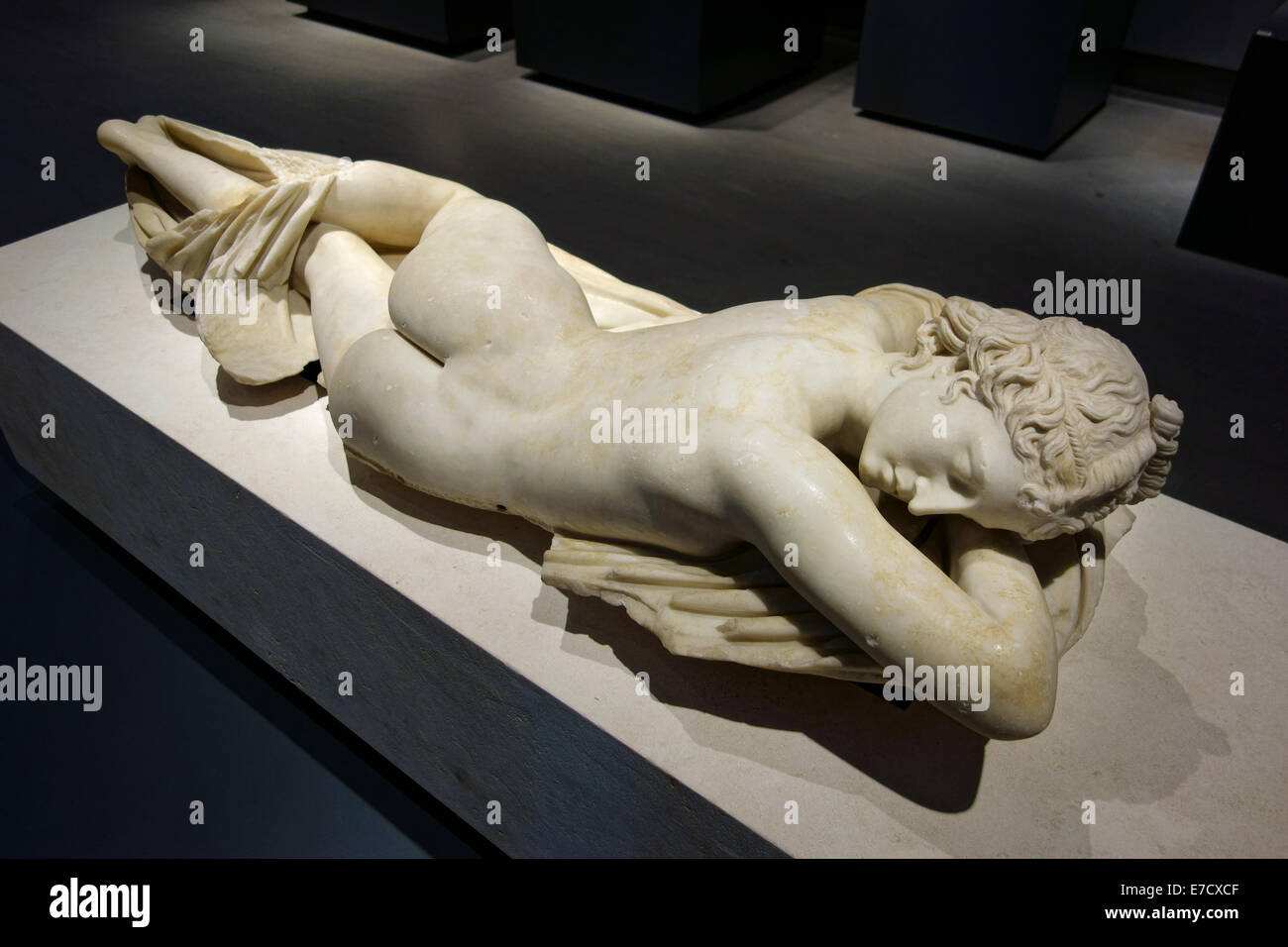 Roma. L'Italia. Museo Nazionale Romano. Palazzo Massimo alle Terme. Ermafroditi a pelo. Ermafrodito dormiente. Foto Stock