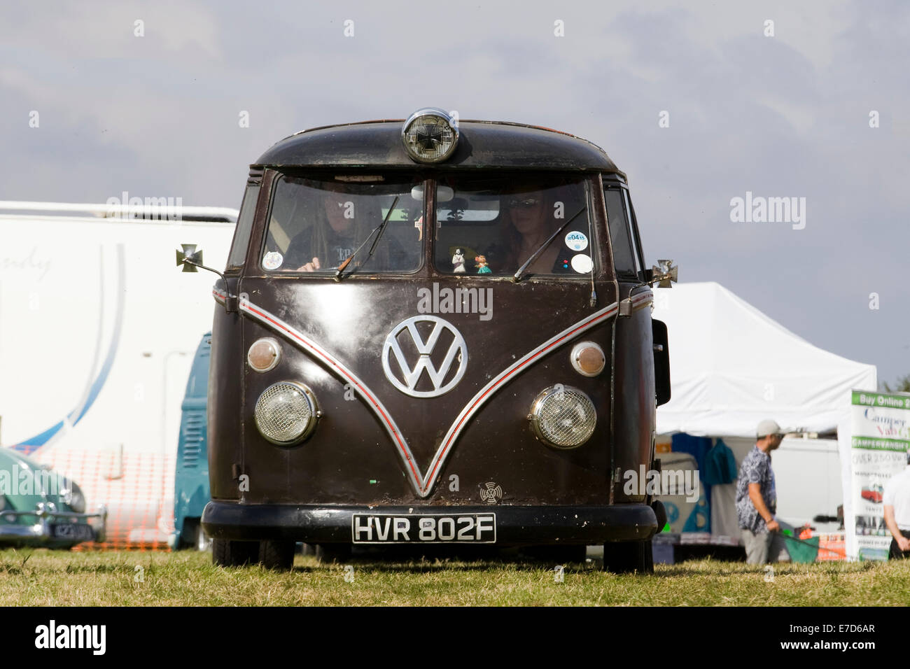 Volkswagen camper van/Autobus a una VW mostra in Inghilterra Foto Stock