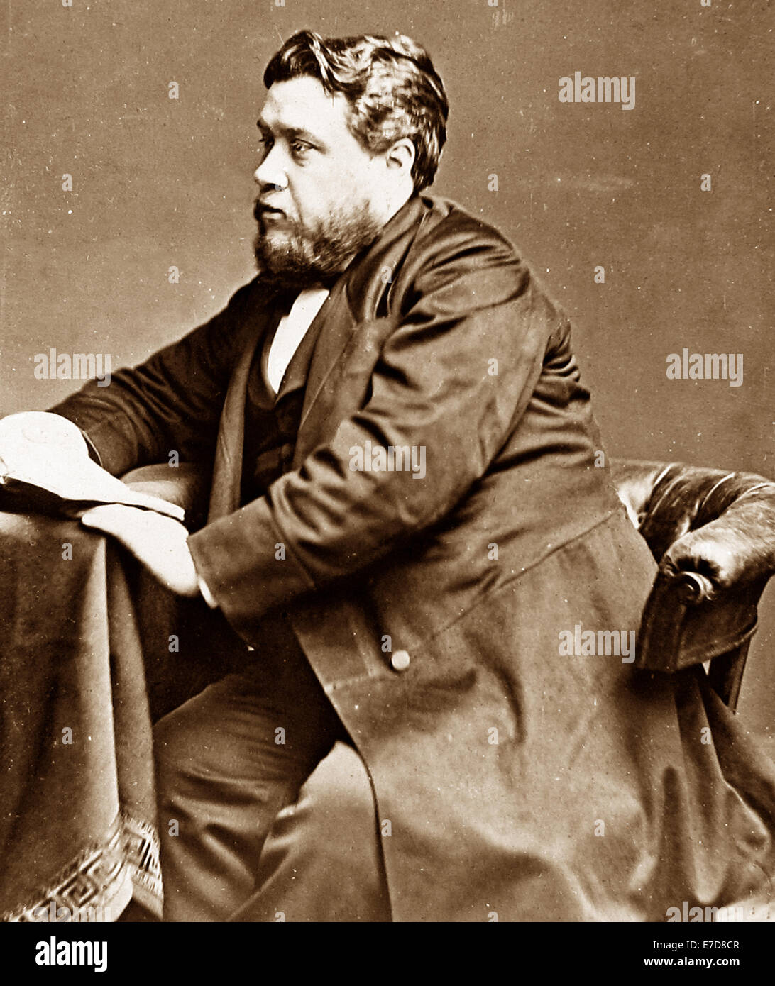 Il rev. Charles Haddon Spurgeon periodo Vittoriano Foto Stock