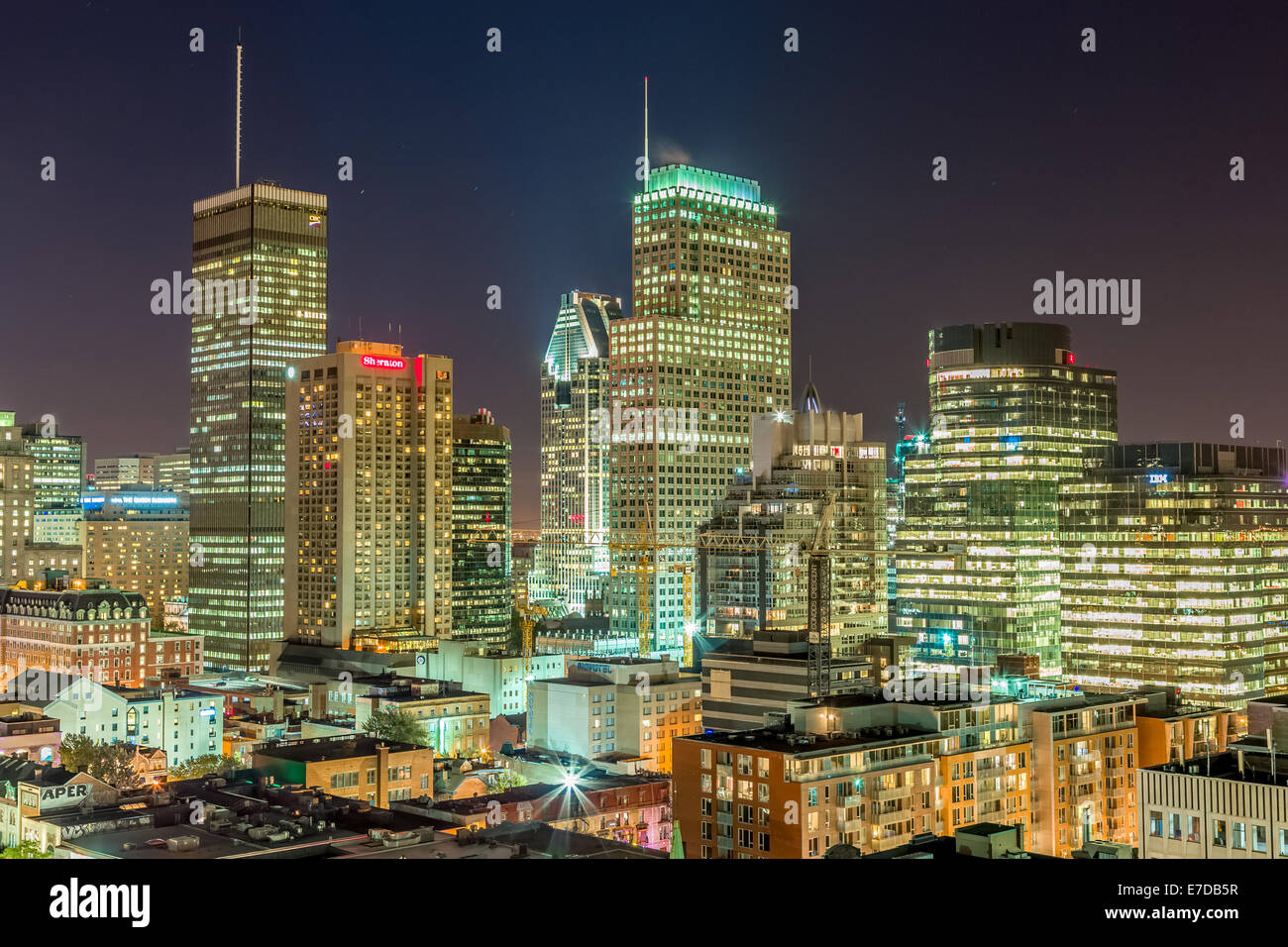 Lo Skyline di Montreal Cityscape paesaggio Panorama posteriore Foto Stock
