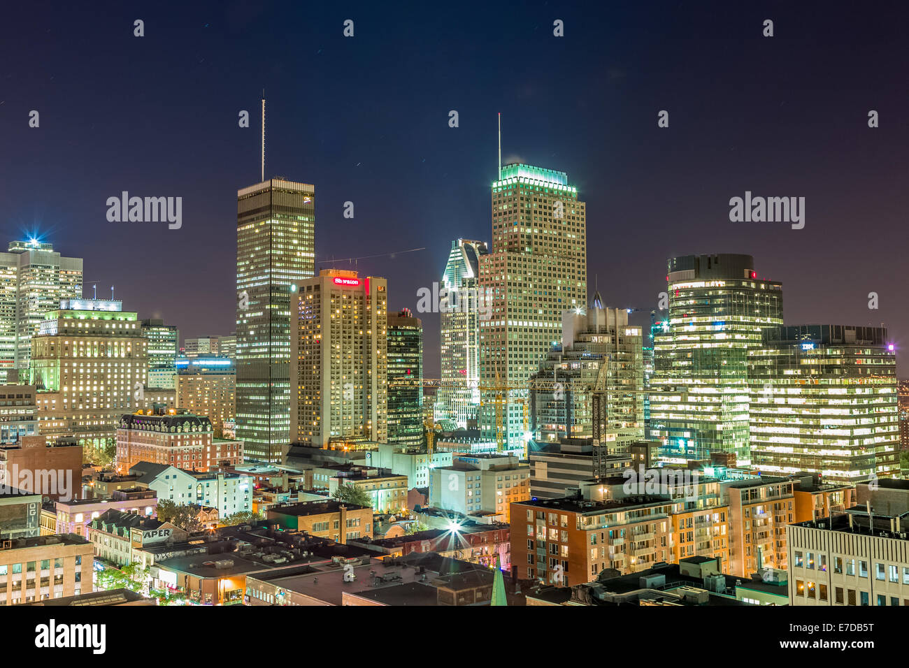 Lo Skyline di Montreal Cityscape paesaggio Panorama posteriore Foto Stock
