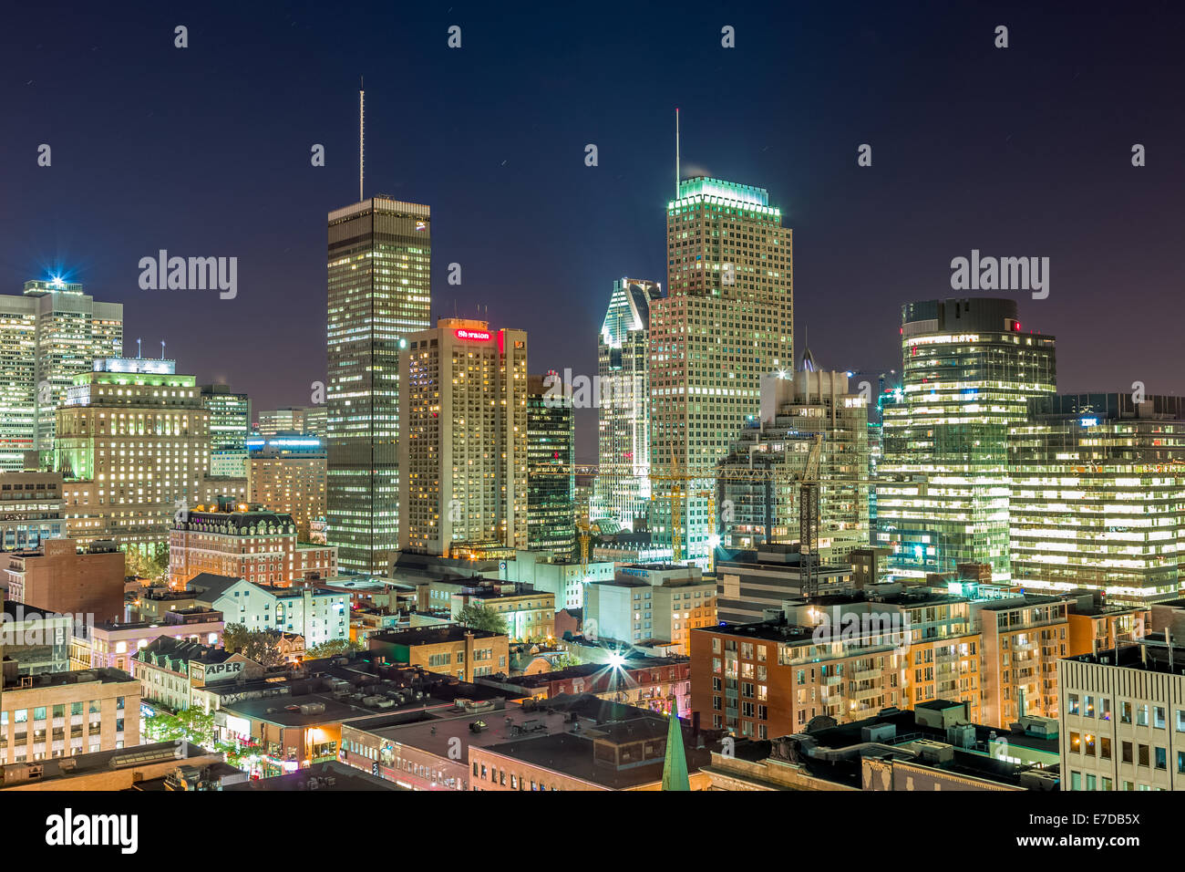 Lo Skyline di Montreal Cityscape paesaggio Panorama posteriore Foto Stock