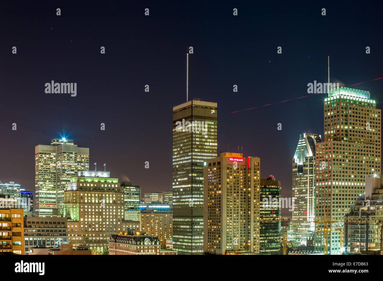 Lo Skyline di Montreal Cityscape paesaggio Panorama posteriore Foto Stock