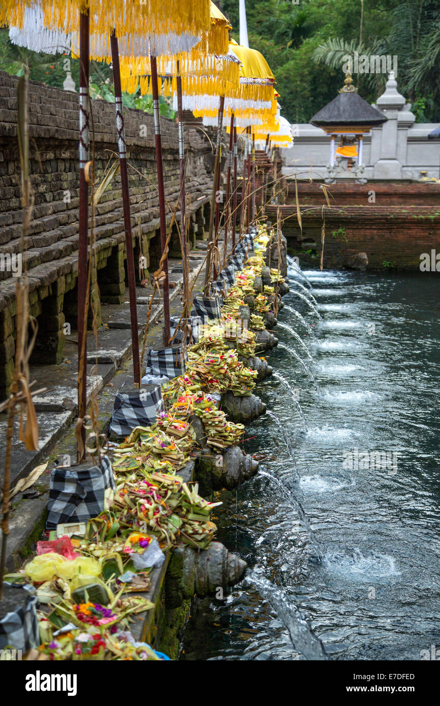 Santo acque di primavera all'interno di Tirta Empul Bali, Indonesia Foto Stock Santo acque di primavera all'interno di Tirta Empul Bali, Indonesia Foto Stock