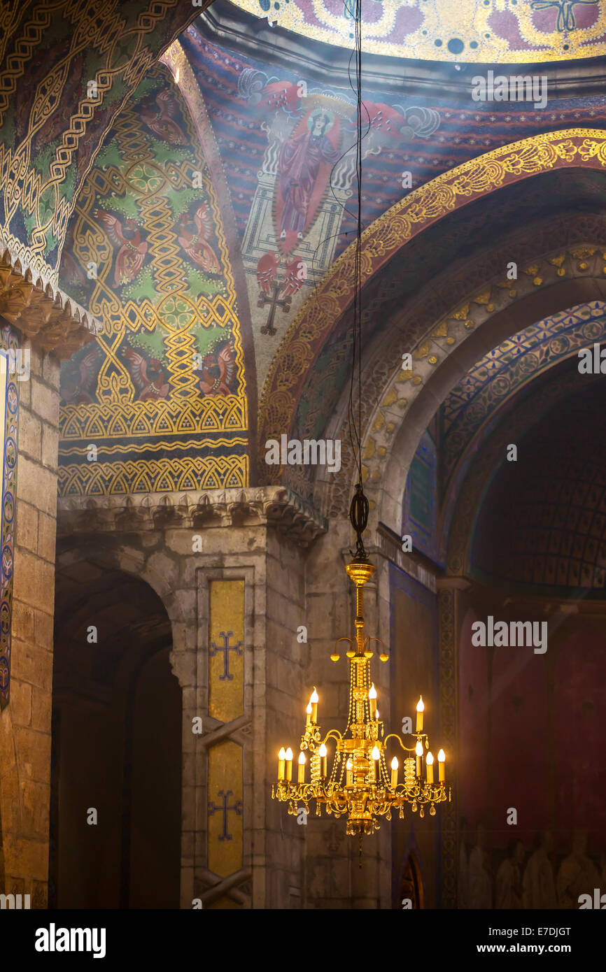 Interno della storica Cattedrale armena di Lviv, Ucraina Foto Stock